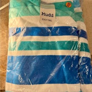 Mudd Blue and White Striped Towel